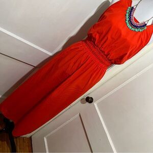 a new day orange dress with pockets&! Women's Large